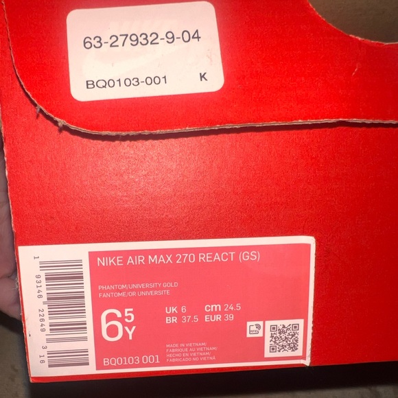 Nike air max 270 reacts, size 6.5 - Picture 4 of 4